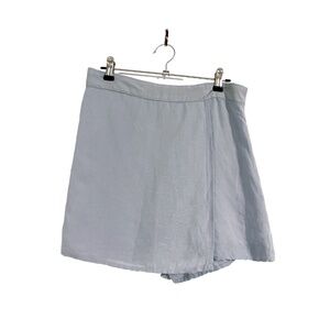 Baby Blue Linen-Blend Skort